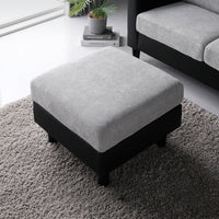 オットマン カウチソファ 『ESTERD エスタード』ライトグレー×ブラック