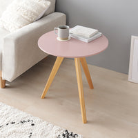 ラウンドサイドテーブル ピンク