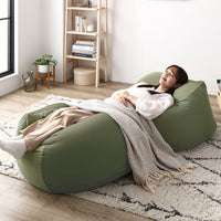 日本製 ビーズクッション 『STIIBO』 2個セット グリーン・グリーン