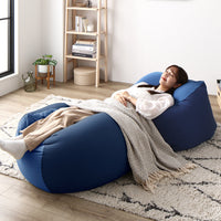 日本製 ビーズクッション 『STIIBO』 2個セット ネイビー・ネイビー