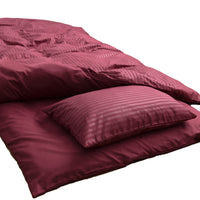 ホテルタイプ シーツセット 布団用 ワインレッド