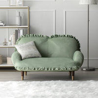 日本製 ニュアンスカラー コンパクト リクライニングソファ スモーキーグリーン