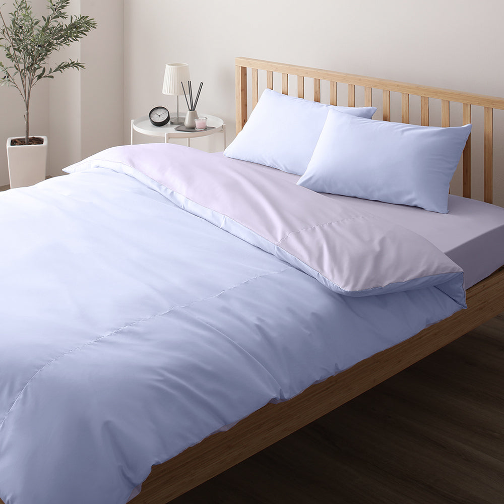 シーツセット 布団用・サックス×ペールブルー