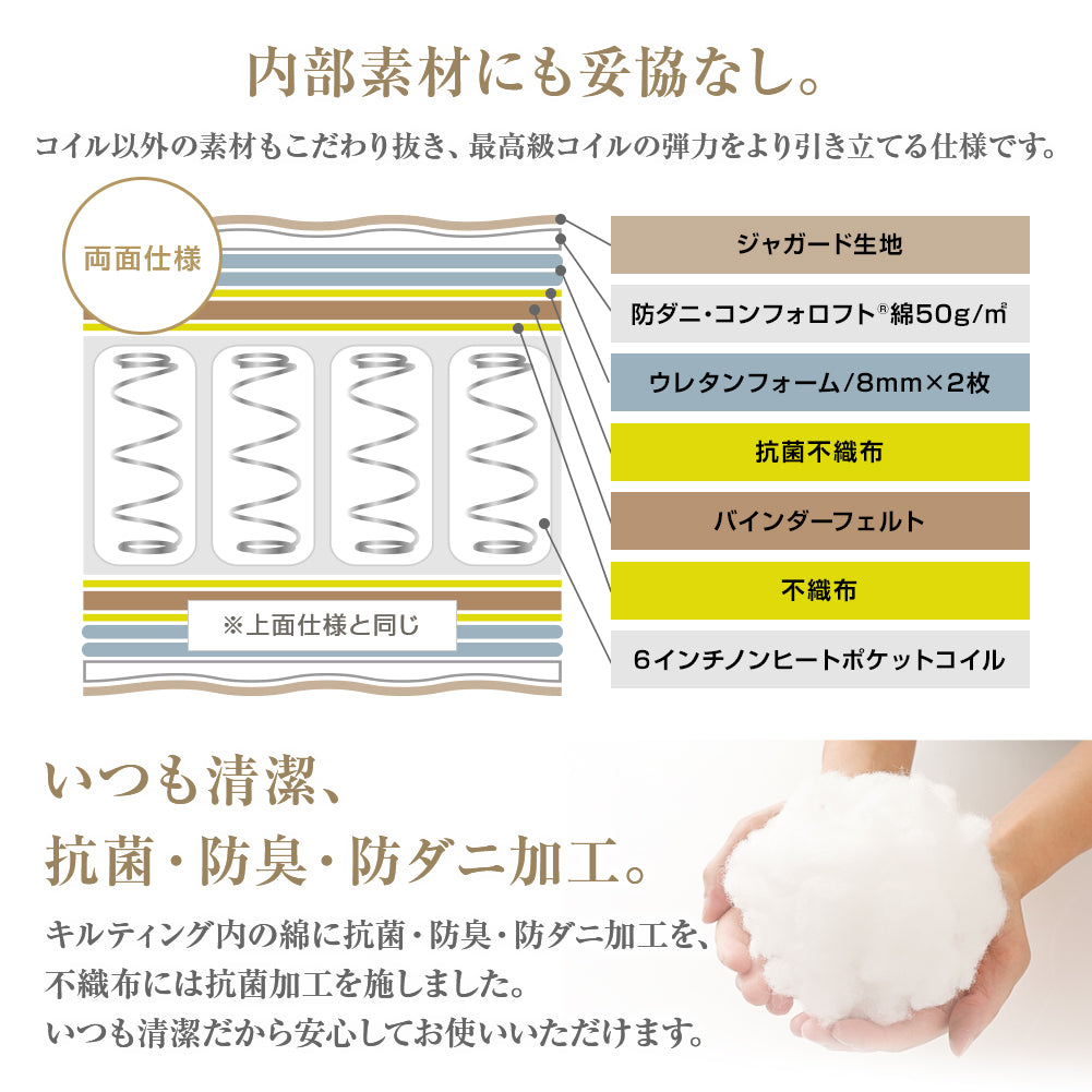 こだわり 抗菌 防臭 防ダニ