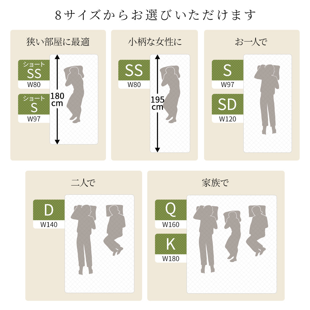 8サイズから選べます