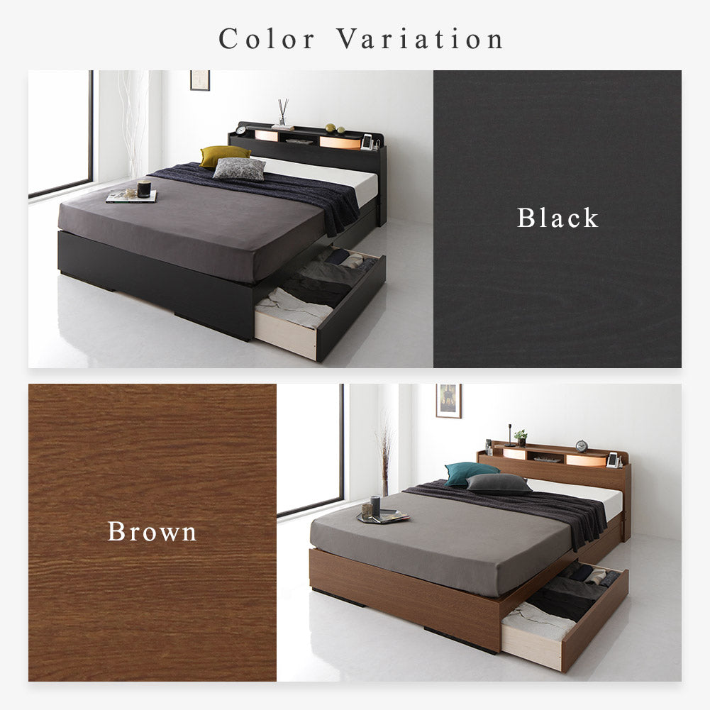 ブラック ブラウン ベッド