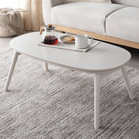 オーバル 楕円 細脚折りたたみ式 こたつテーブル単品 幅90×50cm ホワイトウォッシュ