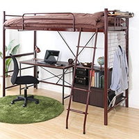 頑丈ロフトベッド ブラウン