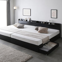 引き出し収納付きベッド『Absol アブソル』2台セット ブラック