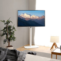 八角形 壁寄せTVスタンド(240度スイングタイプ) ホワイト