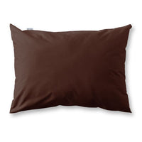 綿100% 天然シルク成分配合 国産寝具 ピローケース 単品 ブラウン×ライトブラウン