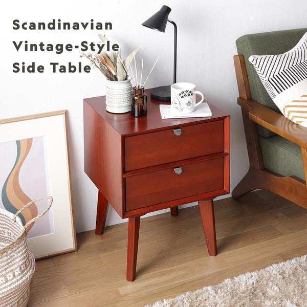 Scandinavian Vintage-Style Side Table