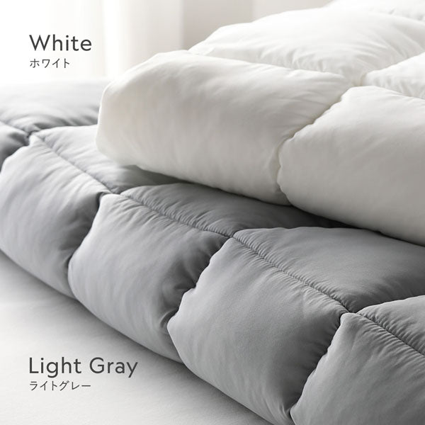 掛け布団のカラーバリエーションは2色。ホワイト/ライトグレー