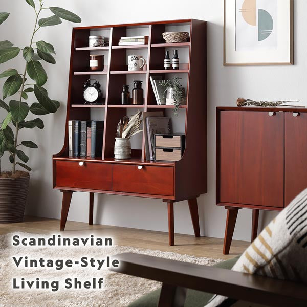 Scandinavian Vintage-Style Living Shelf