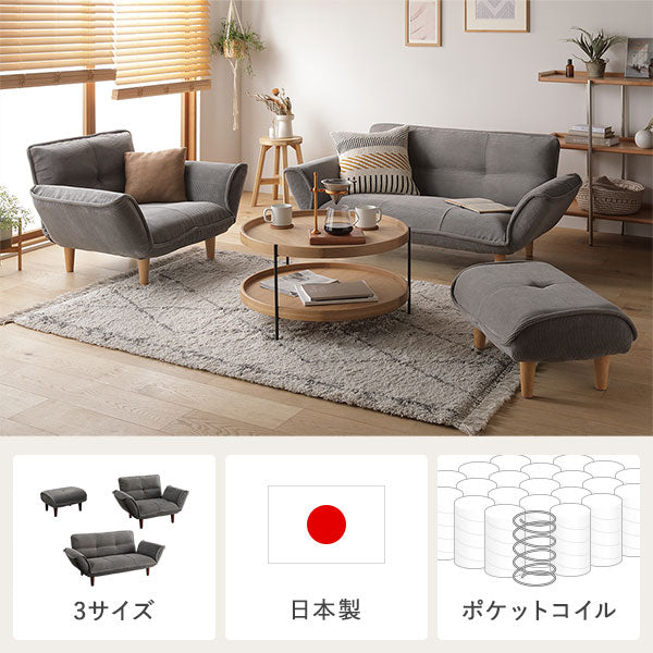 日本製 リクライニングソファ ヴィンテージシリーズ 1人掛け単品/国産