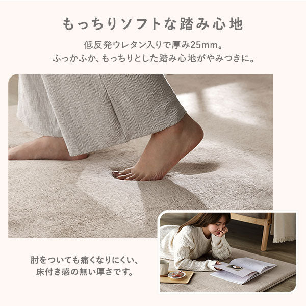「はっ水 とろける ふっくら低反発ラグ 正方形・長方形」の人気の理由①