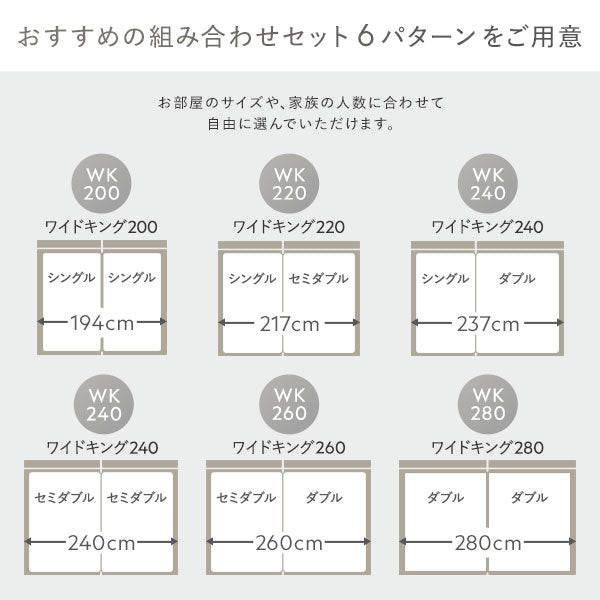 おすすめの組み合わせセット6パターンをご用意