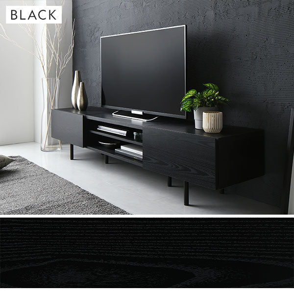 LAST SALE! テレビ台 ブラック/グレー 異素材MIX ワイド テレビボード 『Stova ストーヴァ』/ 大型テレビにも