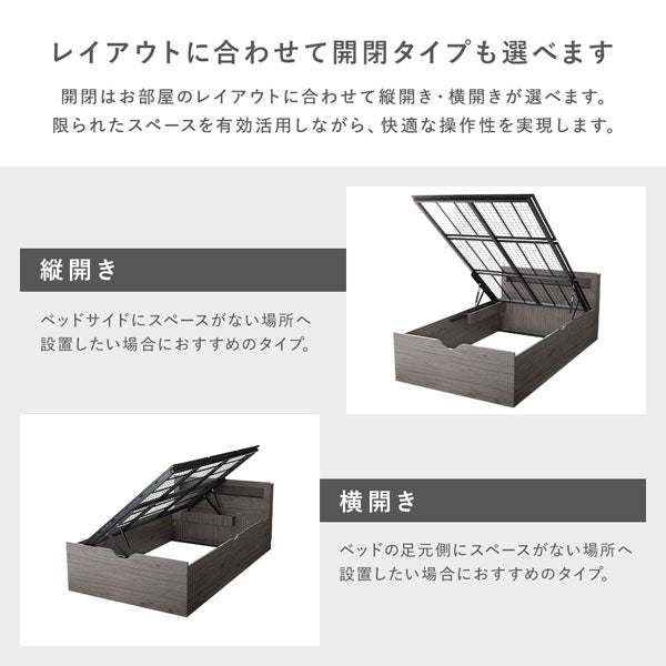 レイアウトに合わせて開閉タイプも選べます