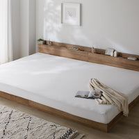 のびのびボックスシーツ 単品 素材(すべすべニット) 『Palmoa パルモア』 ファミリーサイズ ホワイト