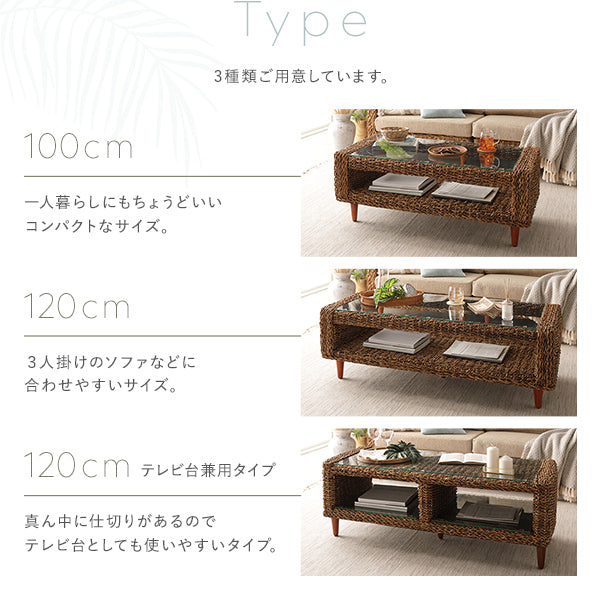 3種類ご用意しています。100cm、120cm、120cm(テレビ台兼用タイプ)