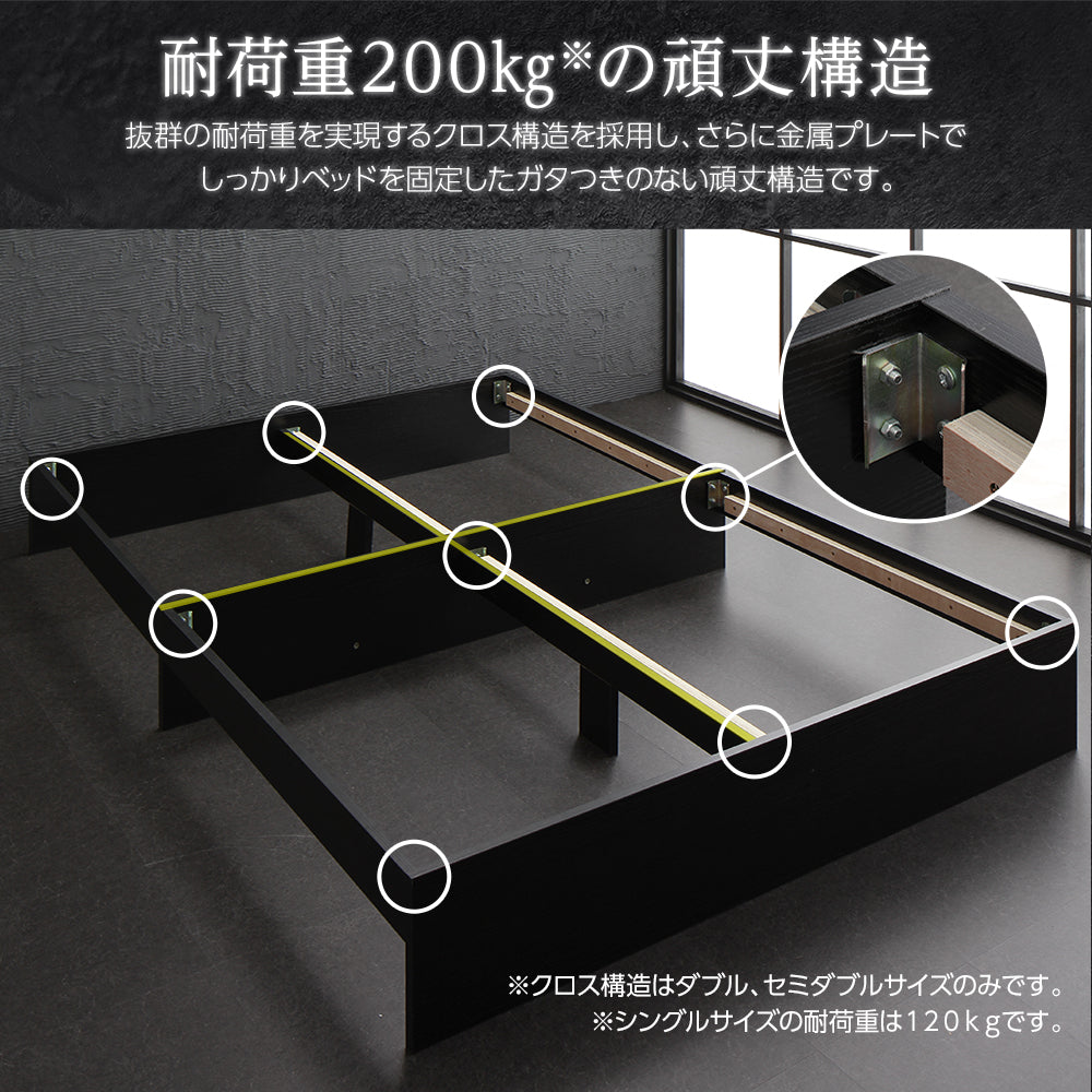 耐荷重200kgの頑丈構造