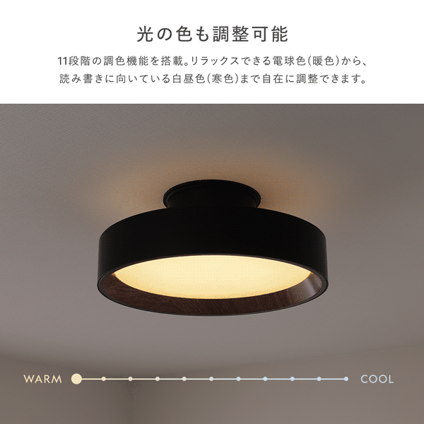 光の色も調整可能