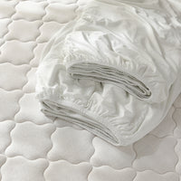 のびのびボックスシーツ 2枚セット 素材(すべすべニット) 『Palmoa パルモア』 ファミリーサイズ ホワイト