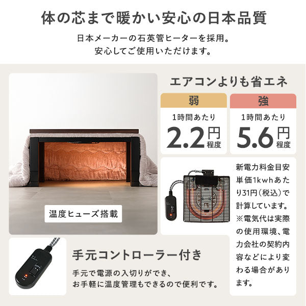 体の芯まで暖かい安心の日本品質