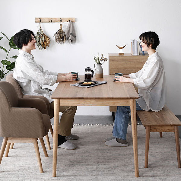 小売業者 無印良品 ダイニングテーブル オーク材 天然木 140cm 無印