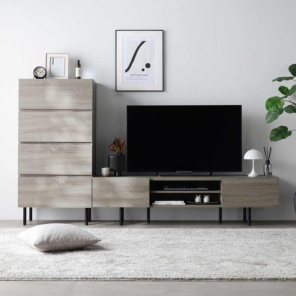 テレビ台・テレビボード（幅：150～159cm/グレージュ） – RASIK