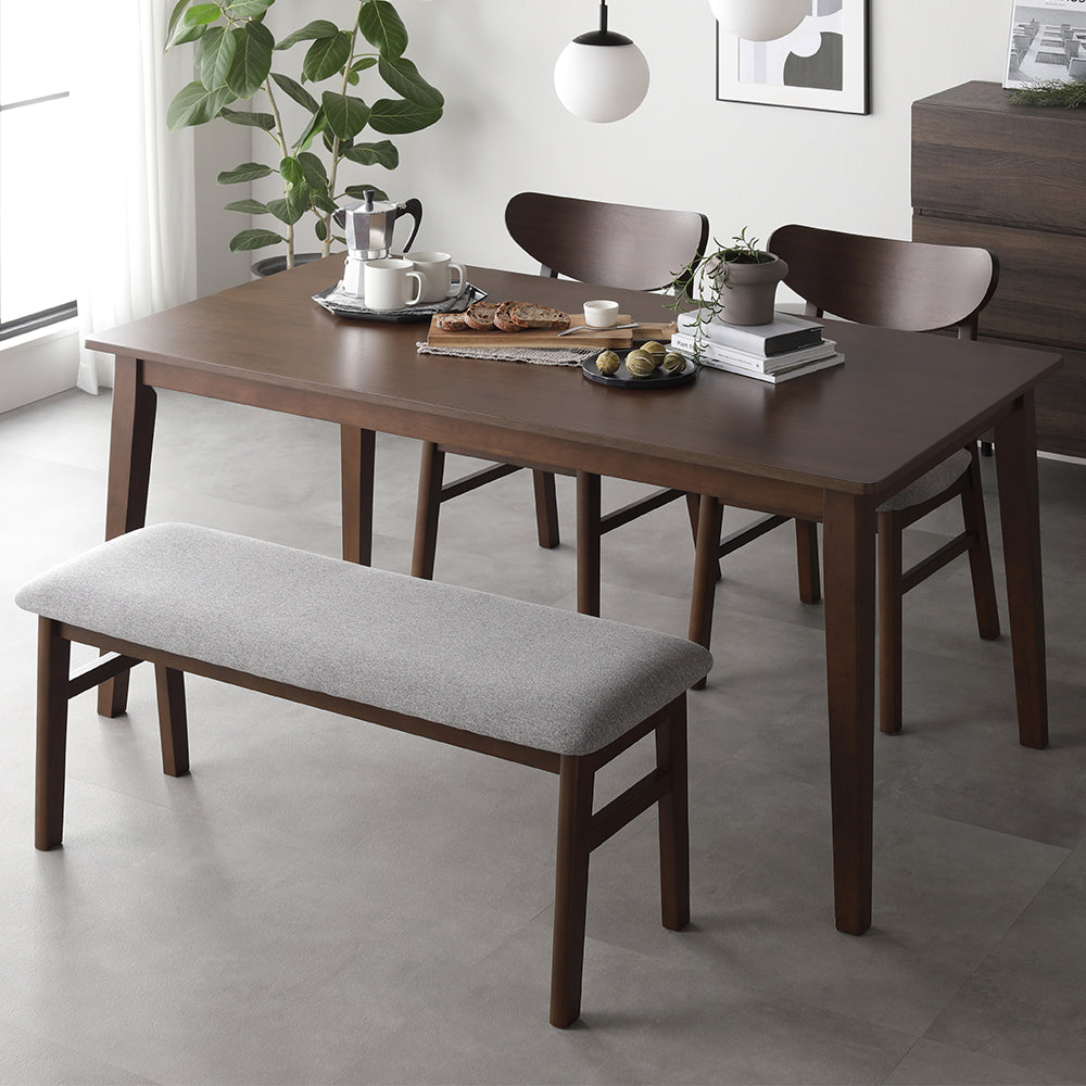 天然木ダイニングセット（幅150cm） 『Lyvona リヴォナ』 4点セット