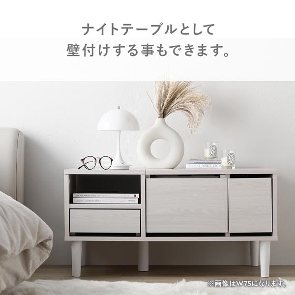 ナイトテーブルとして壁付けする事もできます。