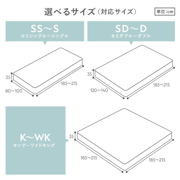 選べるサイズ（対応サイズ）