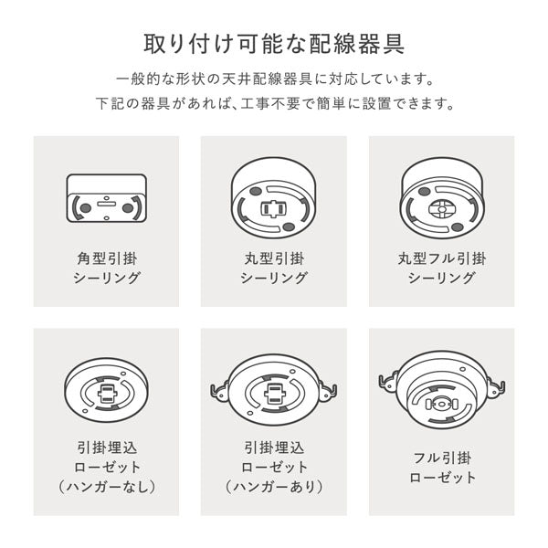 取り付け可能な配線器具