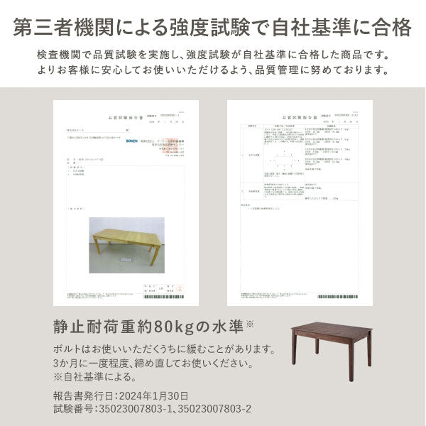 第三者機関による強度試験に合格