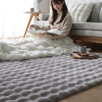 ポコポコ毛布みたいな洗えるラグ 『hoho-roko ホホロコ』 約190×240cm グレー