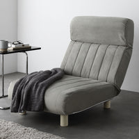 日本製 ハイバックリクライニング ローソファ 1人掛け シルバーグレー