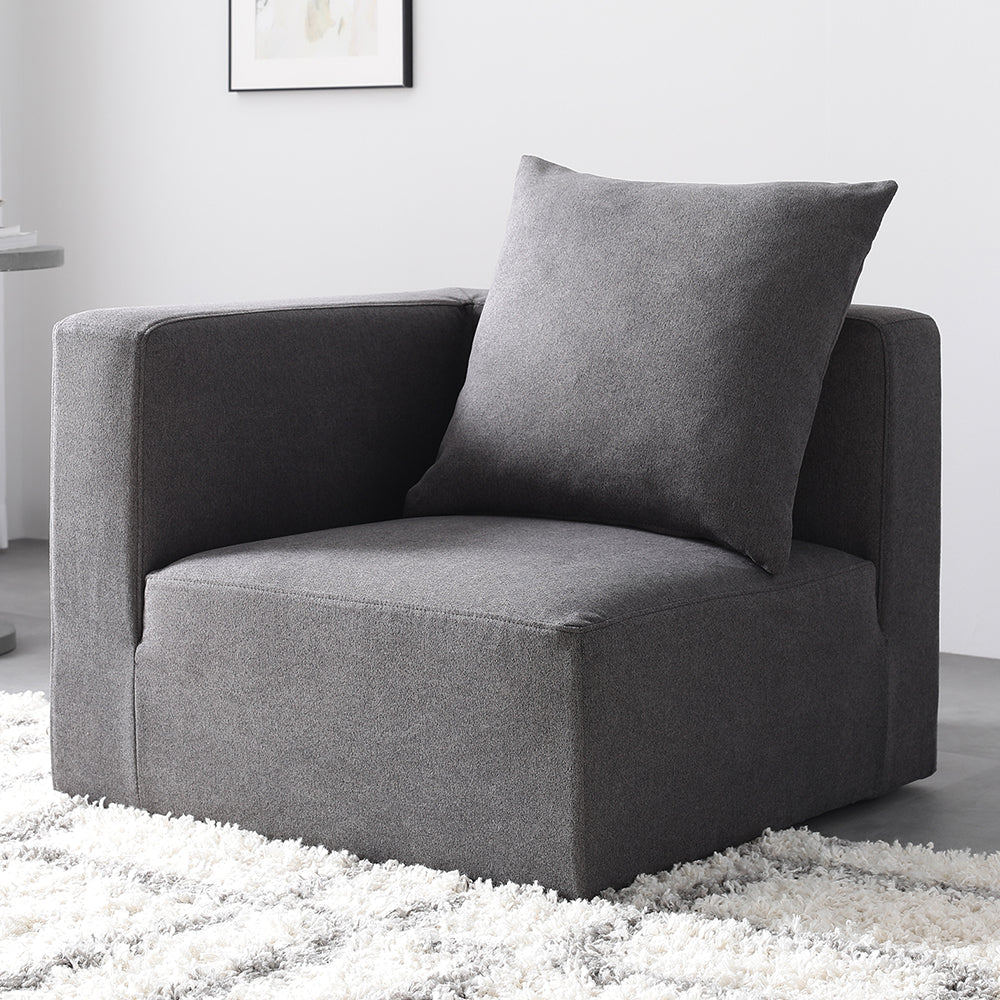 モダンデザインシステムソファ 『Likem ライクム』 コーナー単品 ブラウン