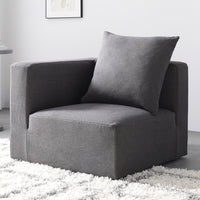 モダンデザインシステムソファ 『Likem ライクム』 コーナー単品 ブラウン