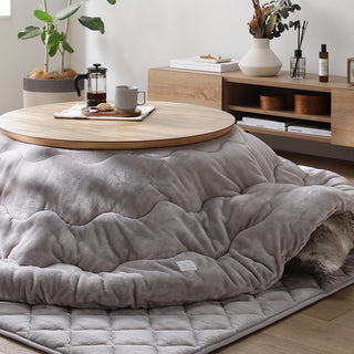 フランネル こたつ掛け布団『toromofu トロモフ』単品 円形 グレージュ
