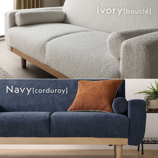 アイボリー(ブークレ)・ネイビー(コーデュロイ)