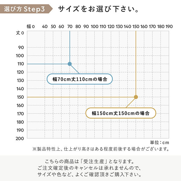 選び方 Step3　サイズをお選び下さい。