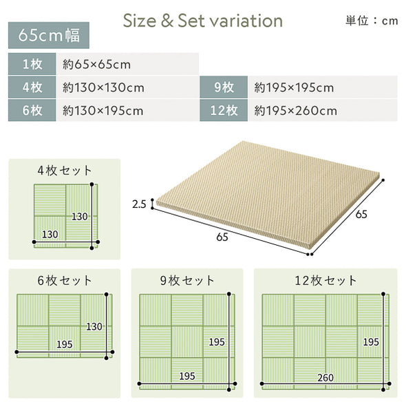 Size＆Set variation・65cm幅