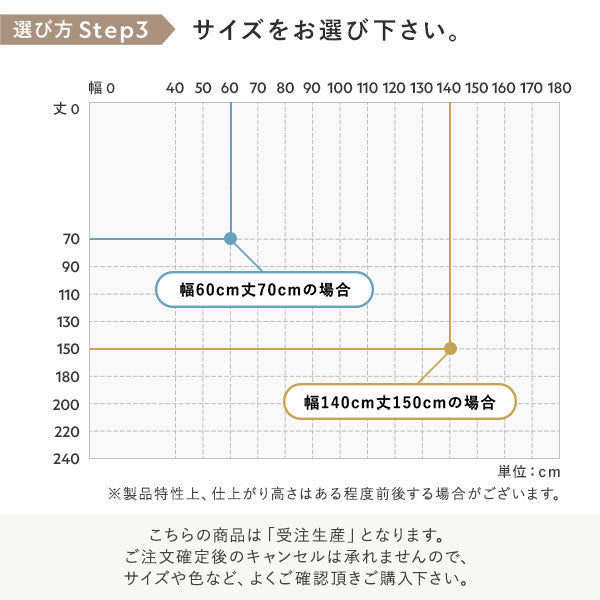 選び方 Step3　サイズをお選び下さい。