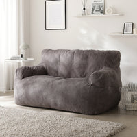 ウレタンクッションソファ 『Cloofy クルーフィ』 2人掛け単品 コーデュロイ生地 チャコールグレー