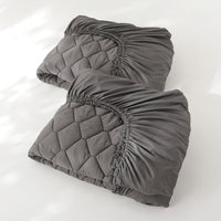 ピーチスキン ボックスシーツ 2枚セット 『umowell ウモウェル』 チャコールグレー