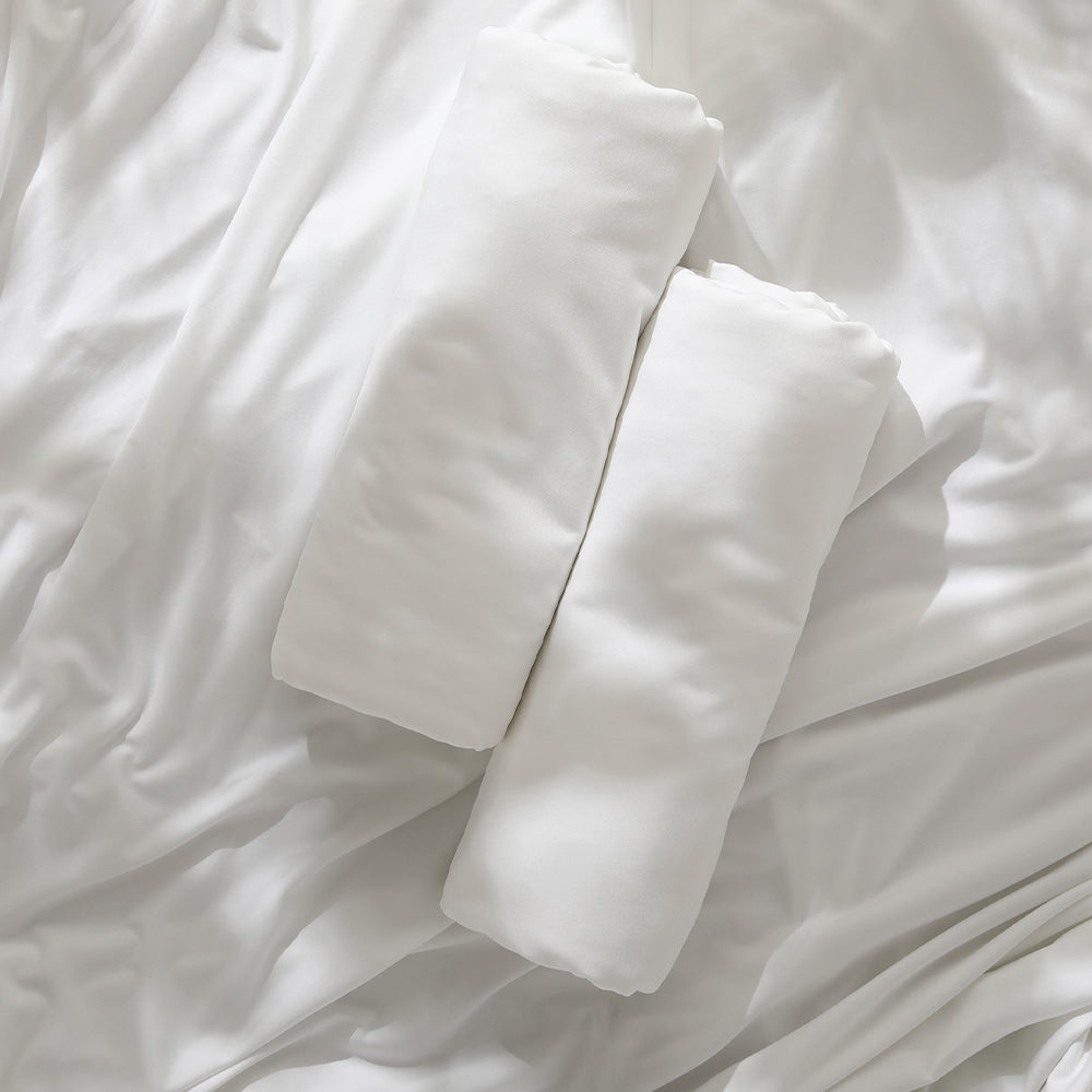 のびのび枕カバー 2枚セット 素材(すべすべニット) 『Palmoa パルモア』 ホワイト