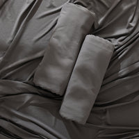 のびのび枕カバー 2枚セット 素材(すべすべニット) 『Palmoa パルモア』 チャコールグレー