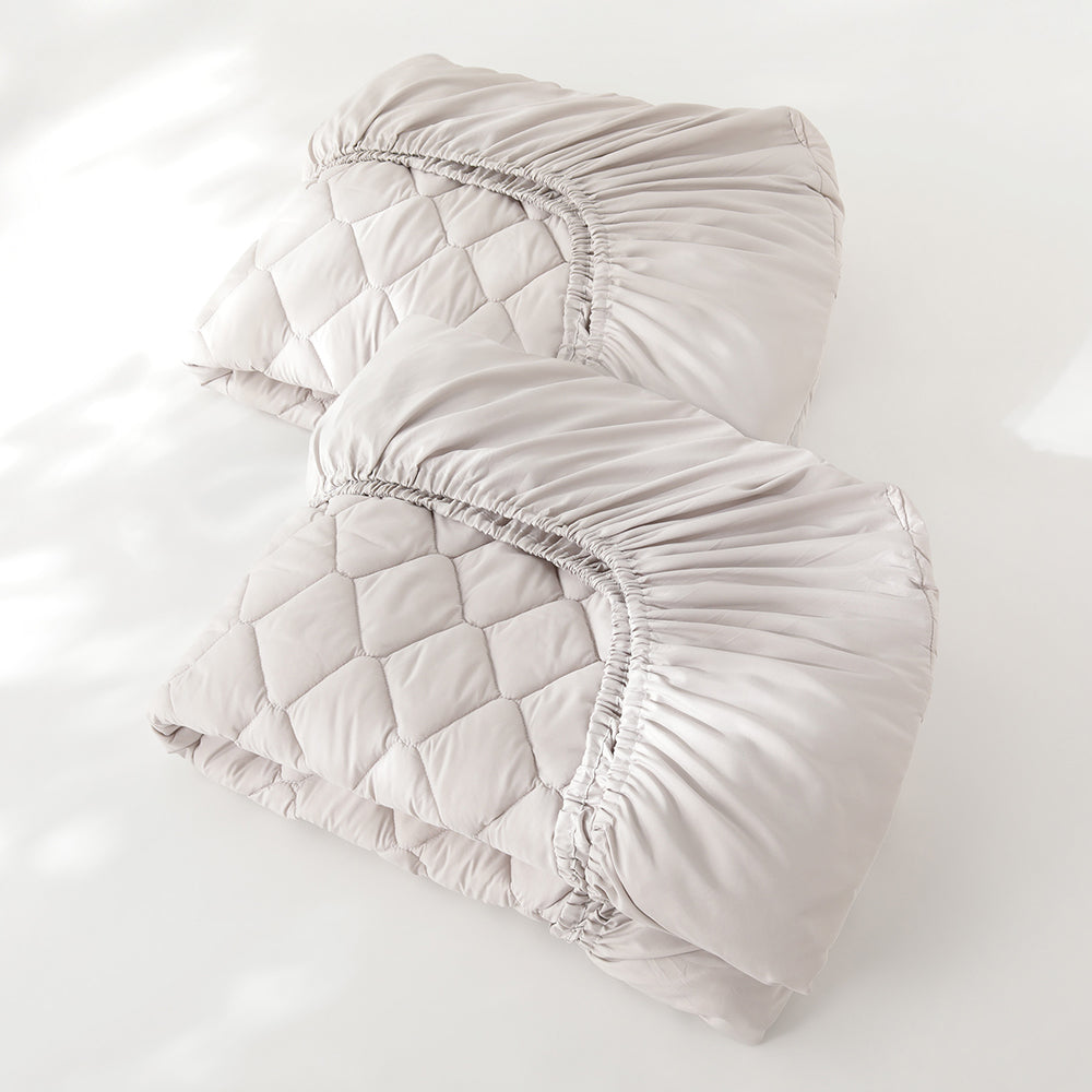 ピーチスキン ボックスシーツ 2枚セット 『umowell ウモウェル』 グレージュ